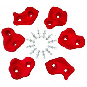 ROČAJI ZA PLEZALNE KAMNE 6 RDEČIH + VIJAKI