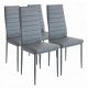 Moderni stoli Love Furniture, umetno usnje, odtenki sive, 4 kom.