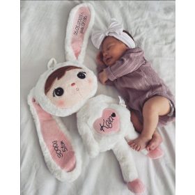 Pelena Zajček z Imenom, Ljubka Igrača, 50 cm, Krem