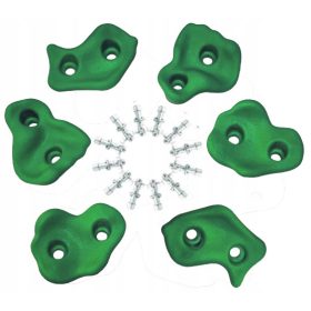 Ročaji za plezalne kamne 6 ZELENIH + vijaki