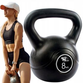 Kettlebell Be4Sport 8 kg črne barve