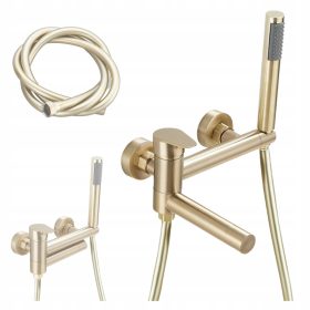 Stenska armatura za kad in tuš ARI Slim Tube, zlata