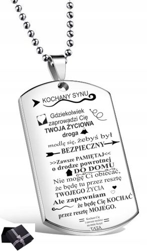 Varni naszyjnik z imenom za sina