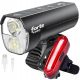 Kolesarska luč Spectre forte 1200 lm USB + Kolesarska luč Spectre YQ-Y19 120 lm baterija