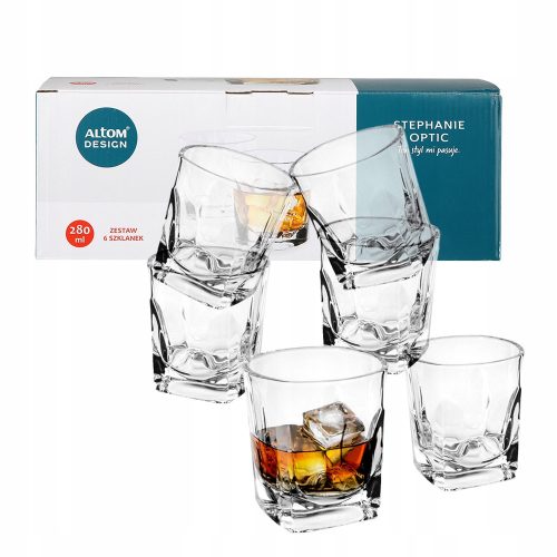 Viski kozarci Altom Design Stephanie Optic 280 ml 6 kosov