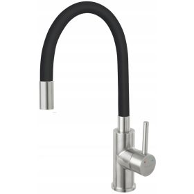  Ferro ZUMBA INOX talna kuhinjska armatura, črna, srebrna