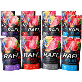   RAFI - MOKRA MEŠANICA HRANE ZA PSE - RAZNO BARVITIH OKUSOV 12X500G