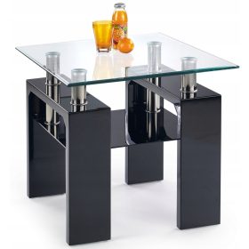 Elegantna klub mizica Diana H 60x60x55 cm črna