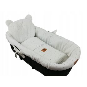   MUSLIN Luksuzni Komplet za Gondolo - Materac, Vzglavnik, Odeja