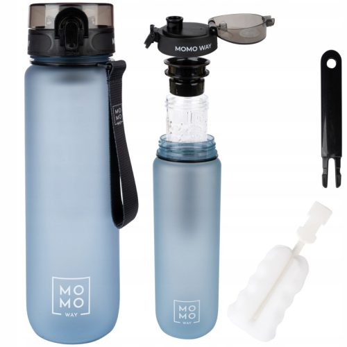 Tesna steklenica z merilno skodelico MOMO WAY bpa free tritan bidon 1l