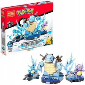   Gradbeni set Mega Construx Pokemon Squirtle Wartortle in Blastoise 379 kosov