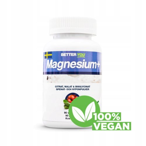 Premium Magnez BetterYou 90 kapsul - Odlična absorpcija z dodatkom špinače in šipka