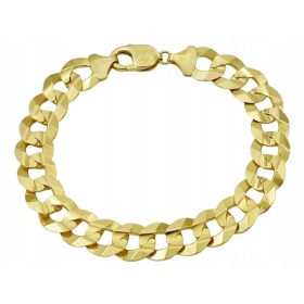    Moška zlata oklepna zapestnica 10,10 mm z diamantom pr 585 Brezplačna gravura