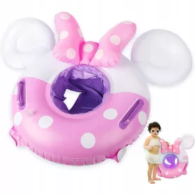   Plavalni obroč za dojenčke, varen in udoben za otroke 6-36 mesecev, roza, PVC material, 25 cm premer notranje komore, maksimalna obremenitev 30 kg. Idealno za učenje plavanja in razvoj pljuč. Zagotavl