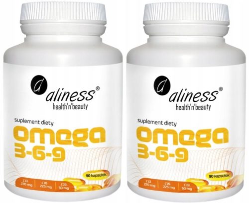 Aliness Omega 3-6-9 270/225/50 mg - Naravna mešanica olj v mehkih kapsulah