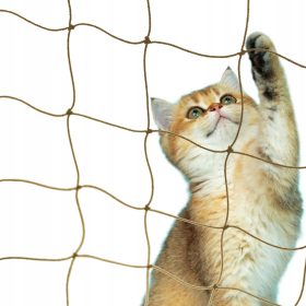 Varovalna mreža za balkon za mačke in ptice 4x3m bež