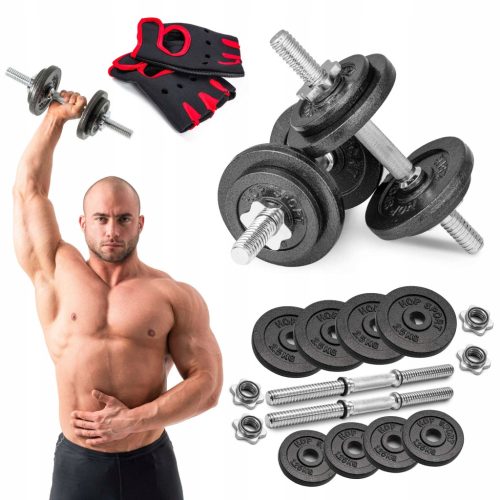 Hop-Sport nastavljive uteži iz litega železa 2x 10 kg