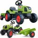 FALK Traktor Claas Zeleni s prikolico + Klakson za otroke od 2 let.