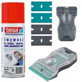  TESA Odstranjevalec lepila 200 ml + set orodja Wolfcraft 5 kosov