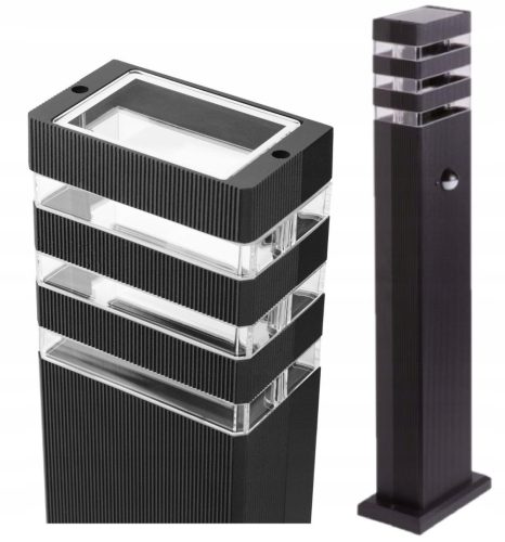 Vrhunski Vrtni Svetilni Steber Ecolight GU10, 60 cm, Črn