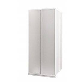 Kabina za prhanje z drsnimi vrati KFA WHITE 80x80 cm
