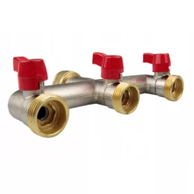   Mosičev razdelilnik (adapter) z 3 potmi in krogličnimi ventili BR-3134