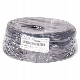    Kabel električni vodnik OMY 2x0,75 mm2 H03VV-F bakreno pleten ČRN 100m