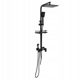 Tuš set s pametnim digitalnim zaslonom in termostatom Črna