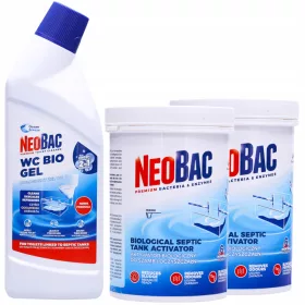   NEOBAC Aktivator za greznice in čistilni gel za stranišča - 2x600g + 750ml
