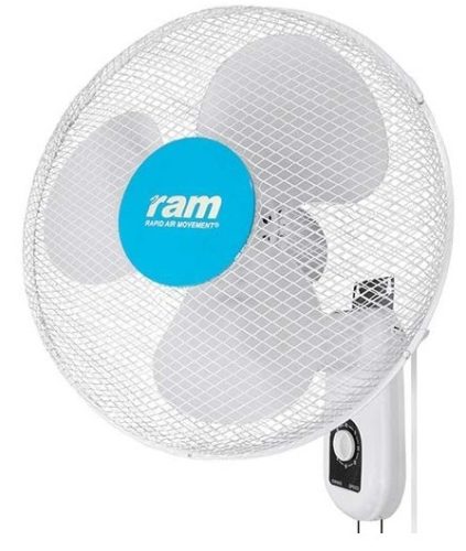 Wentylator na steni RAM 3-stopenjski Ø 40CM 40W bele barve