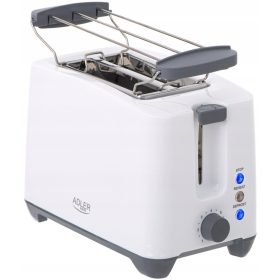  Adler AD 3216 toaster, bel, 1000 W, rešetkasta lučka