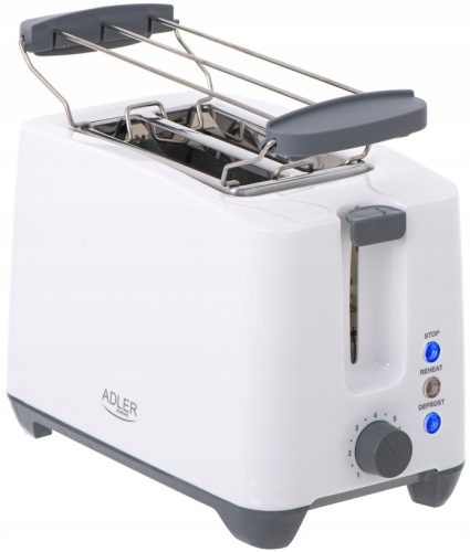  Adler AD 3216 toaster, bel, 1000 W, rešetkasta lučka