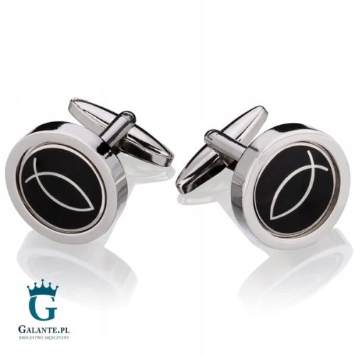Zapestni gumbi Ichthys X2 črni