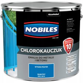   Optimized Name: Nobiles Chlorokauczuk Emajl za Kovino, 10L, Modri Sijaj