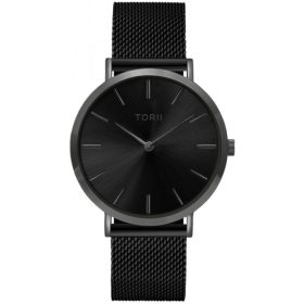   Moška ženska ura TORII A38BM.BA, elegantno oblikovana zapestna ura v modni črni barvi
