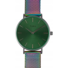   Moška ženska ura Torii A38MM.FA, modna zelena, klasična, elegantna