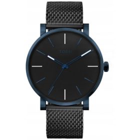   Moška ura Torii N45BG.BN, elegantna in klasična črna ura za plavanje