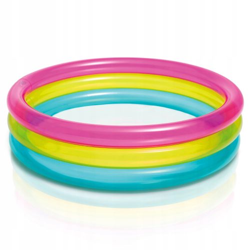 Otroški napihljiv bazen Intex Rainbow Ø 86 cm + obliž za popravilo Intex 59631