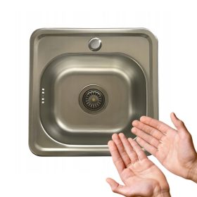   ANW HOME elegantno pomivalno korito z eno posodo, iz nerjavečega jekla