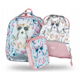   BAAGL SET 3 Shelly Raccoon: komplet za šolo - nahrbtnik, peresnica, torba
