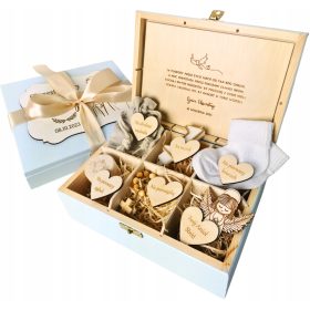 Spominek za krst za darilo s gravuro MODRO