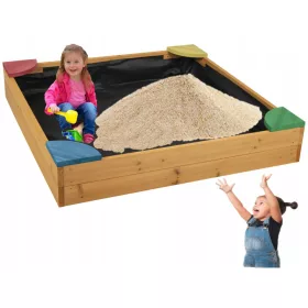 Playtive Lesena peskovnica z 4 sedeži