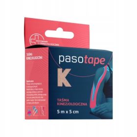 PASOTAPE kineziološki trak za kinesiotaping 5 cm x 5 m črn