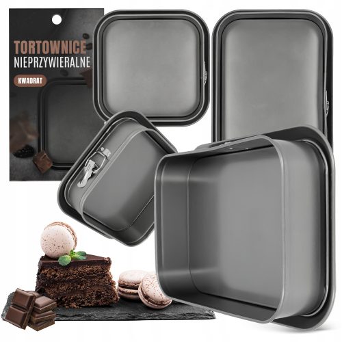 Tortni set s pekači za torte kvadratne x 2