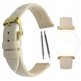 Pas za uro iz bež usnja Timex 18 mm