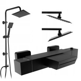   rna kaskadna termostatska armatura za kad Reihe TERMO + vidna tuš garnitura Loge Denis