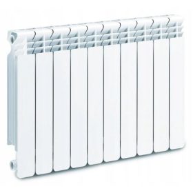    Diamantni aluminijasti radiator 1526 W bel 800 x 578 x 95 mm - stranski priključek
