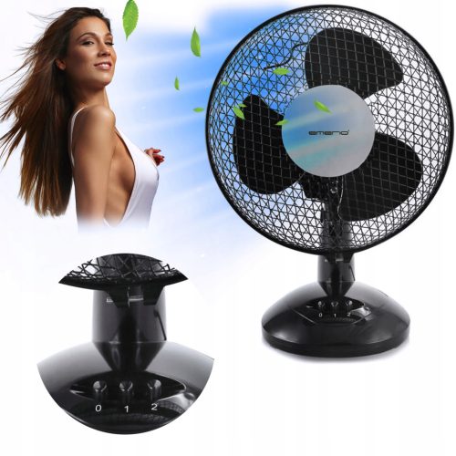 WIATROK Namizni Ventilator Emerio WIATROK Črn 30cm