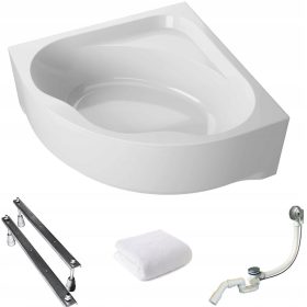   Kotna kopalna kad Polimat Lux 150x150 cm s sredinskim odtokom