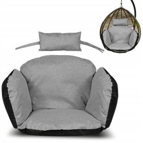   Gnezdo za vrtno gugalnico Bocianje gnezdo Kokon Swing Chair siva 113 x 112 x 10 cm